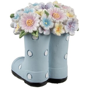 Clayre & Eef 6PR5180 Dekoration Stiefel Blau 10x10x12 cm Landhausstil