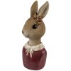 Clayre & Eef 6PR4415 Украшение Бюст кролика бежево-красный 7x7x17 см