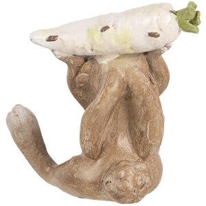 Clayre & Eef 6PR5237 Deko Kaninchen Beige 6x5x7 cm Polyresin