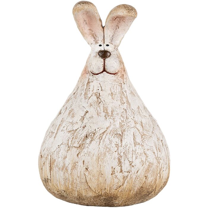 Clayre & Eef 6PR5268 Deko Kaninchen Beige 10x9x14 cm Landhausstil