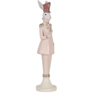 Clayre & Eef 6PR5117 Deko Kaninchen Weiß Rosa...