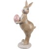 Clayre & Eef 6PR5254 Декоративный кролик бежево-розовый 6x9x18 см полирезин