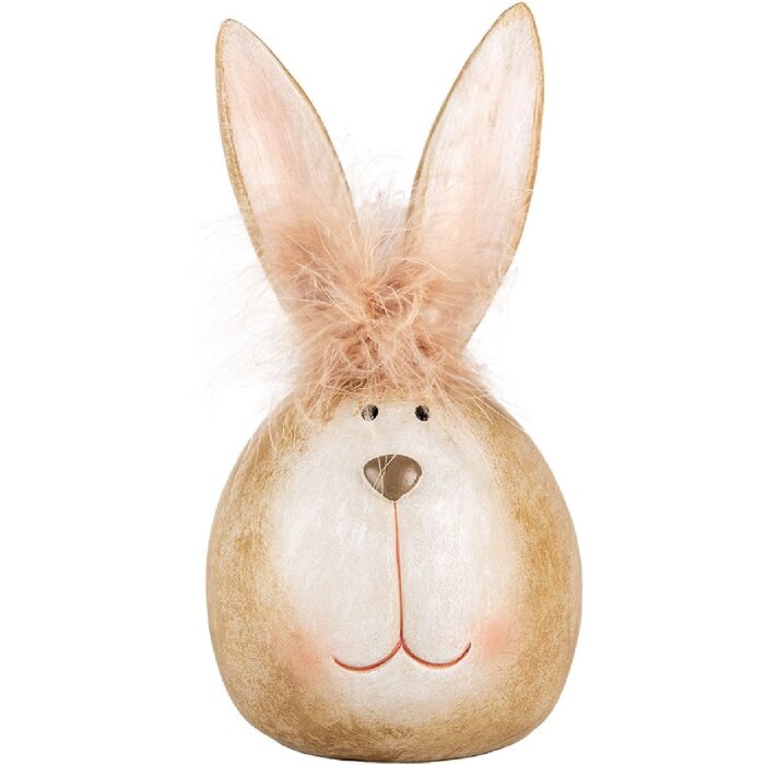 Clayre & Eef 6PR5267 Deko Kaninchen Beige Ø 11x21 cm Landhausstil