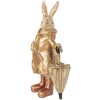 Clayre & Eef 6PR5501 Украшение Кролик бежевый золотой цветной 20x12x33 см