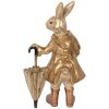 Clayre & Eef 6PR5501 Украшение Кролик бежевый золотой цветной 20x12x33 см