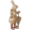 Clayre & Eef 6PR5501 Украшение Кролик бежевый золотой цветной 20x12x33 см