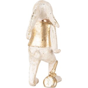 Clayre & Eef 6PR5095 Декоративный кролик бежево-золотистого цвета 6x7x13 см