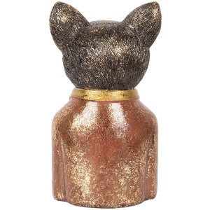 Clayre & Eef 6PR5096 Декоративный бюст Кот коричнево-красный 13x11x23 см