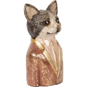 Clayre & Eef 6PR5096 Декоративный бюст Кот коричнево-красный 13x11x23 см