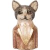 Clayre & Eef 6PR5096 Декоративный бюст Кот коричнево-красный 13x11x23 см