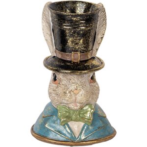 Clayre & Eef 6PR5135 Декоративный кролик синий зеленый 19x15x29 см