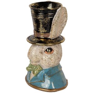 Clayre & Eef 6PR5135 Декоративный кролик синий зеленый 19x15x29 см