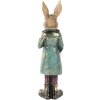 Clayre & Eef 6PR5486 Deko Kaninchen Braun Grün 7x6x24 cm