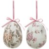 Clayre & Eef 65913 Dekohänger Ei Set 2 Mehrfarbig Ø 9x12 cm