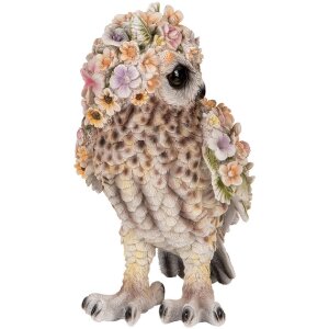 Clayre & Eef 6PR5112 Декоративная сова коричнево-розовая 21x18x31 см Стиль кантри