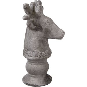 Clayre & Eef 6TE0568 Dekoration Hirsch Stein Grau 17x14x26 cm