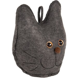 Clayre & Eef TW0619 Dekoration Katze Grau 20x14x22 cm