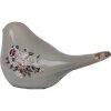 Clayre & Eef 6CE1969L Dekoration Vogel Grau Rosa 25x10x13 cm