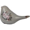 Clayre & Eef 6CE1969M Dekoration Vogel Grau Rosa 21x9x11 cm