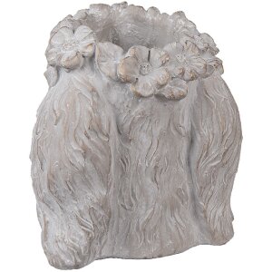 Clayre & Eef 6TE0556L Цветочный горшок Кролик бежево-золотой 21x20x22 см