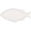 Clayre & Eef 6CEBO0197S Schale Fisch Keramik Weiß 24x11x2 cm 100 ml