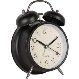 Clayre & Eef 6AC0031Z Wecker Analog Schwarz 12x6x17...