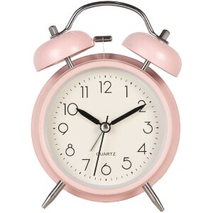 Clayre & Eef 6AC0032P Wecker Analog Rosa Metall Glas...