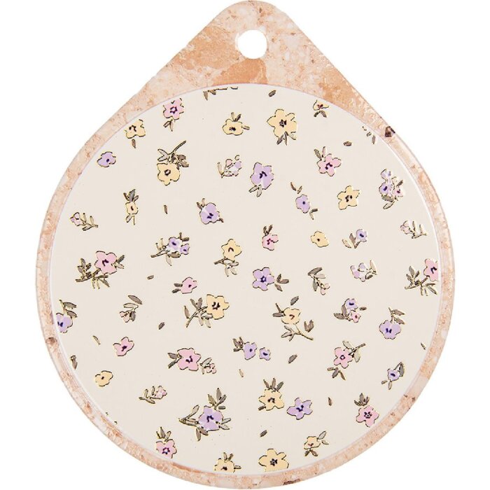 Clayre & Eef 6CE2060 Коврик для сковороды керамический бежево-оранжевый 20x23 см