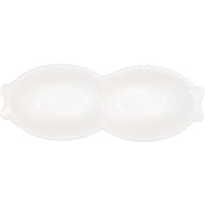 Clayre & Eef 6CEBO0202L Миска керамическая белая 25x7x3 см Стиль кантри