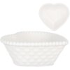 Clayre & Eef 6CEBO0203S Keramik Herzschale 8x8x3 cm 25 ml Weiß