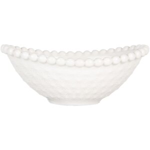 Clayre & Eef 6CEBO0204 Schale Weiß 12x8x4 cm 75 ml