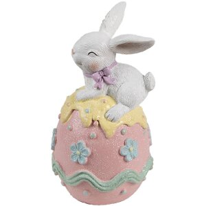 Clayre & Eef 6PR5211 Dekoration Kaninchen auf Ei...