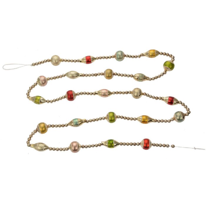 Clayre & Eef 65994 Weihnachtsgirlande Silberoptik 180 cm Eisen