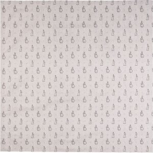 Clayre & Eef BNS01 Tischdecke 100x100 cm Beige Grau...