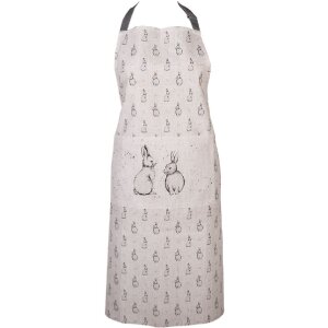 Clayre & Eef Schürze BNS41 Hasenmotiv Beige Grau...