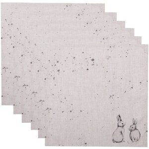 Clayre & Eef BNS43 Servietten 6er-Set 40x40 cm Beige...