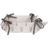 Clayre & Eef BNS47 Brotkörbchen 35x35x8 cm Beige Grau mit Hasenmotiv