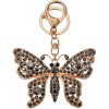 Juleeze JZKC0169 Schlüsselanhänger Schmetterling Gold Schwarz 6x2x8 cm