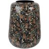 Clayre & Eef 65886 Dekovase Eisen Schwarz Braun Ø 31x40 cm Botanisches Design