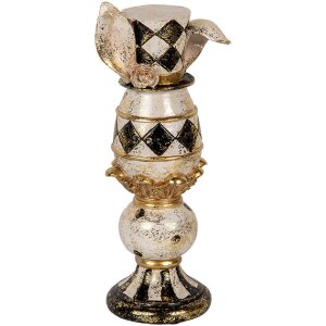 Clayre & Eef Декоративный кролик полирезин бежевый черное золото 12x10x28 см