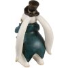 Clayre & Eef Deko-Kaninchen Hasenfigur Weiß Blau 14x13x23 cm Polyresin