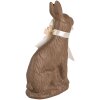 Фигурка кролика Clayre & Eef в стиле кантри из полирезины коричнево-белая 9x4x13 см