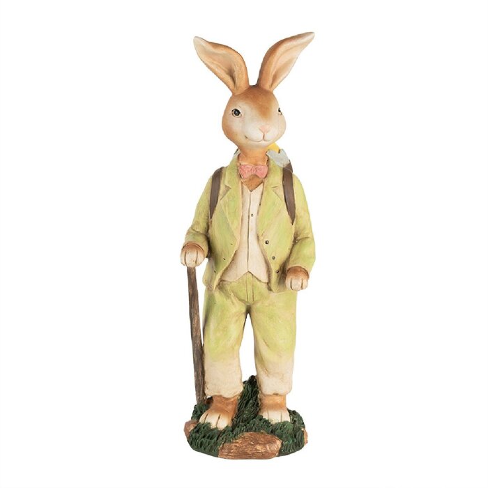 Clayre & Eef украшение кролик в стиле кантри полирезин 11x11x32 см