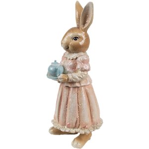 Clayre & Eef Dekoration Kaninchen Polyresin Braun...