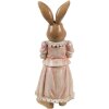 Clayre & Eef Украшение Кролик Полирезин Коричневый Розовый 11x11x26 см Стиль кантри