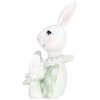 Clayre & Eef Декоративный кролик бело-зеленый 11x10x16 см полирезин стиль кантри