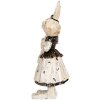 Clayre & Eef Декоративный кролик бежево-черный 13x11x30 см Полирезиновая пасхальная фигурка
