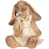 Clayre & Eef Deko-Kaninchen Polyresin Braun Beige Gold 16x14x18 cm