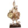 Clayre & Eef Deko-Kaninchen mit Uhr Vintage Landhausstil Polyresin Gold