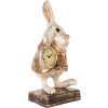 Clayre & Eef Deko-Kaninchen mit Uhr Vintage Landhausstil Polyresin Gold